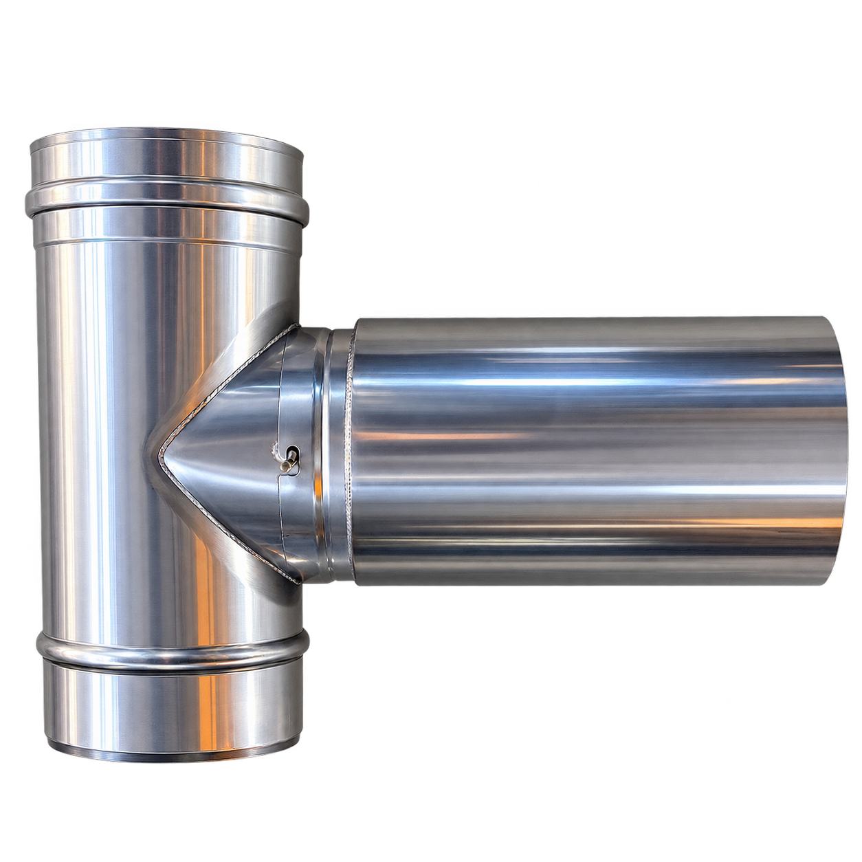 T-Klix 90° mit Doppelfutterrohr und Kondensatableiter
