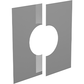 Wand-/Deckenblende eckig zweiteilig 0°