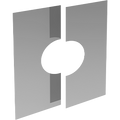 Wand-/Deckenblende eckig zweiteilig 1-65° (genaues Gradmass*)