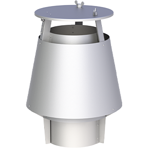 Kaminhut Airnox Turbo in Edelstahl