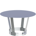 Regenhaube Inox matt