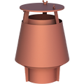 Kaminhut Airnox Turbo in Kupfer