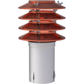 Kaminhut mit Lamellen in Kupfer und Universaleinschub