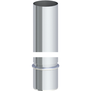 Mündungsrohr 500mm Edelstahl, passend für PP342