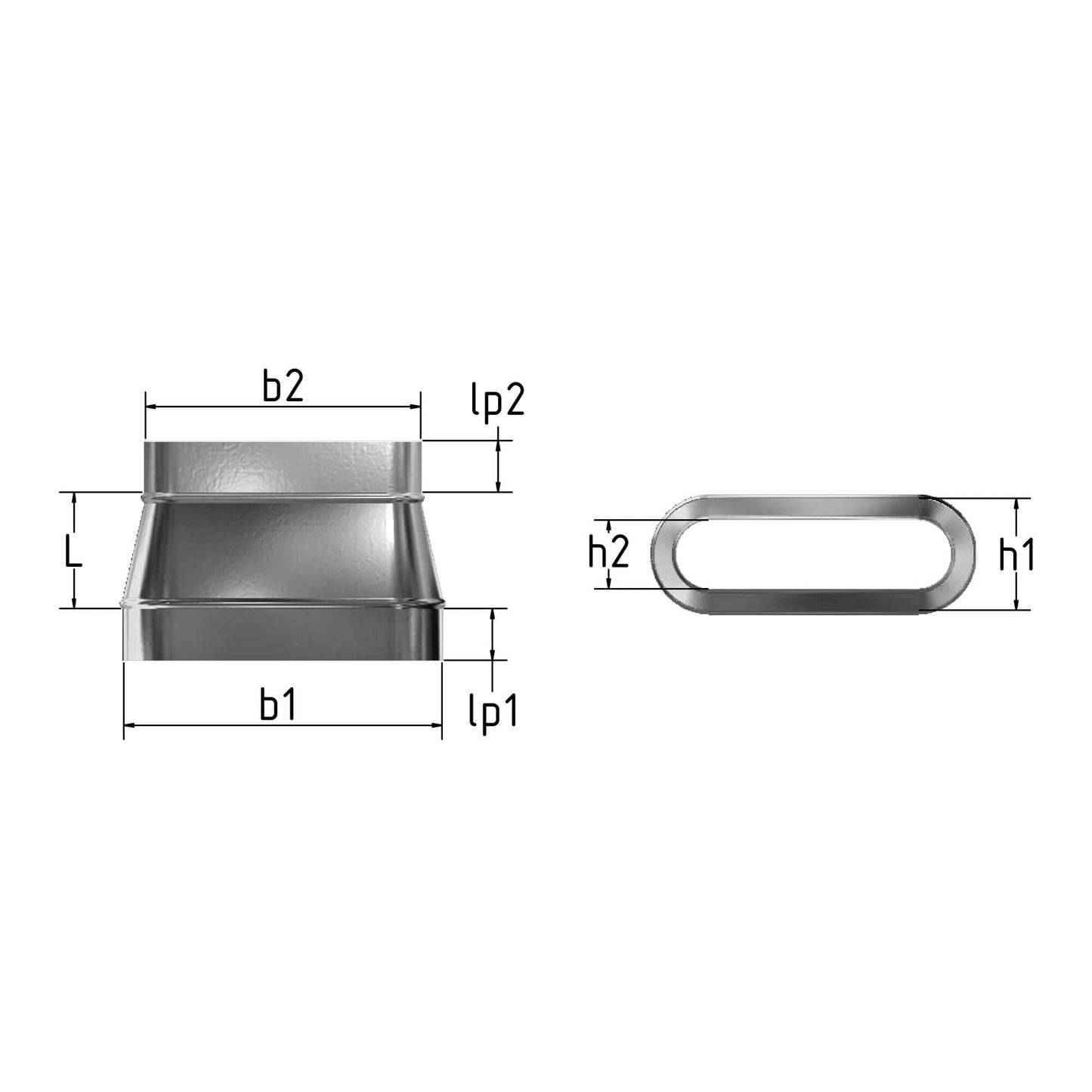 Reduzierung symmetrisch oval-oval