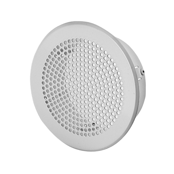 Lochgitter rund mit Stutzen, in Aluminium, weiss