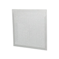 Lochgitter quadratisch ohne Stutzen, in Aluminium, weiss (Löcher ø 3 mm)