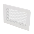 Lochgitter horizontal mit Stutzen, in Aluminium, weiss