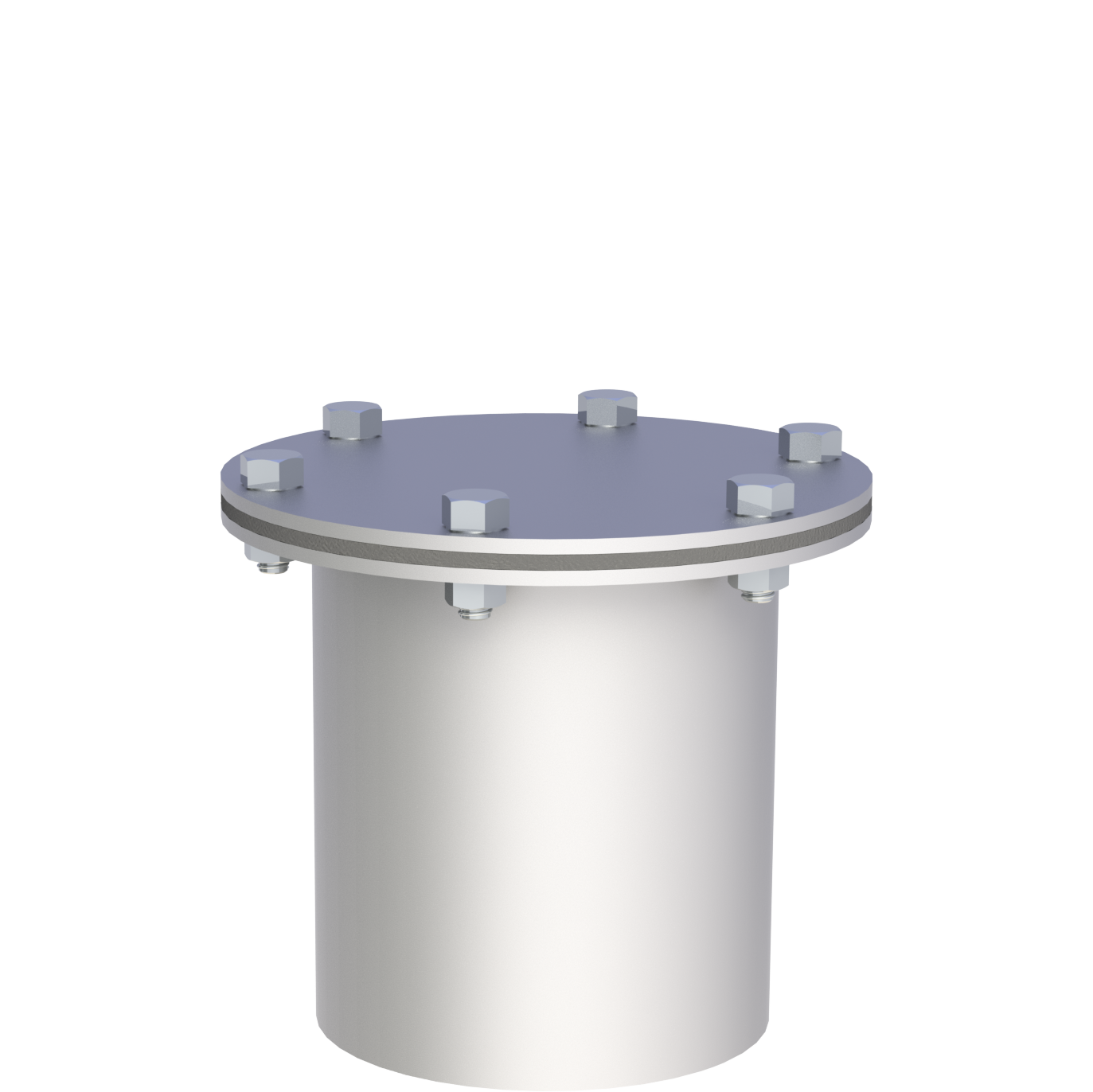 Anschlussstutzen EMPA mit Flansch rund (bis 250°C)
