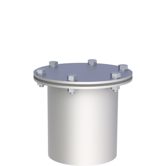 Anschlussstutzen EMPA mit Flansch rund (bis 600°C)