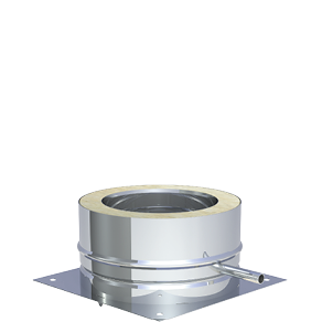Grundplatte für Sockelmontage mit Aussennippel und Kondensatablauf seitlich