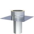 Grundplatte für Kaminerhöhung mit rundem Einschub L = 220mm (max. Aufbauhöhe ab Grundplatte 1.5m)