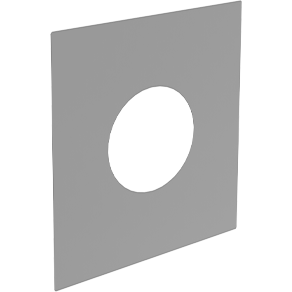 Wand-/Deckenblende eckig einteilig 1-65° (genaues Gradmass*)