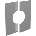 Wand-/Deckenblende eckig zweiteilig 0°