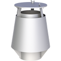 Kaminhut Airnox in Edelstahl