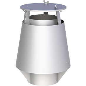 Kaminhut Airnox in Edelstahl