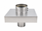 Dila eckig mit DW-Stutzen und Abkantung Inox matt