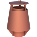 Kaminhut Airnox in Kupfer