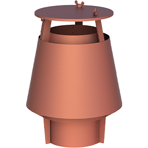Kaminhut Airnox Turbo in Kupfer