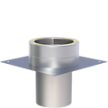 Grundplatte für Kaminerhöhung mit rundem Einschub L = 220mm (max. Aufbauhöhe ab Grundplatte 1.5m)