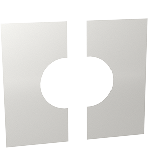 Wand-/Deckenblende eckig zweiteilig 0°