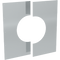 Wand-/Deckenblende eckig zweiteilig 1-65° (genaues Gradmass*)