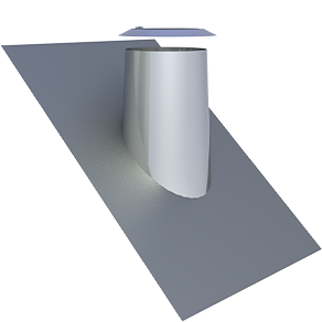 Dacheinfassung mit Bleirand 36-45° inkl. Wetterkragen