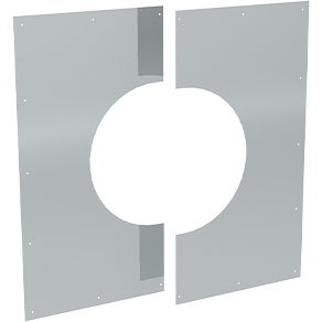 Wand-/Deckenblende eckig zweiteilig 1-65° (genaues Gradmass*)