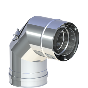 Bogen 90° mit Revisionsöffnung (bis 600°C/N1)