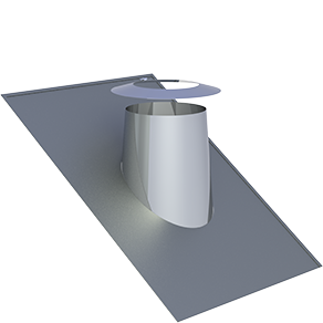 Dachdurchführung 26-35° mit Bleirand und Wetterkragen