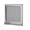 Wetterschutzgitter quadratisch mit Fliegengitter, ohne Stutzen, mit Tropfnase in Inox V4A