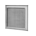 Wetterschutzgitter quadratisch ohne Fliegengitter und ohne Stutzen in Inox V4A