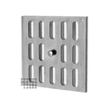 Schlitzschieber quadratisch mit Fliegengitter in Inox V4A