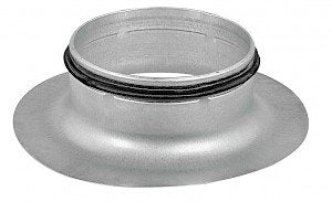 Stutzen flach 90° Bord breit mit Lippendichtung