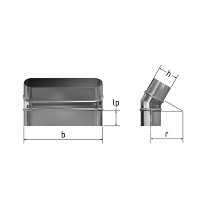 Bogen 30° vertikal