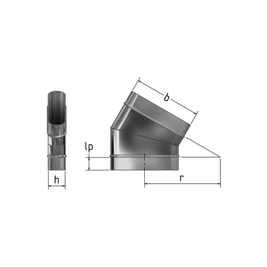 Bogen 30° horizontal