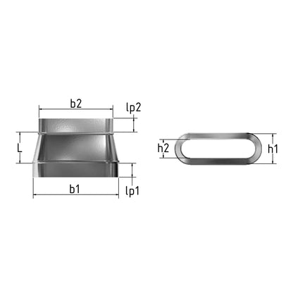 Reduzierung symmetrisch oval-oval