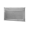 Wetterschutzgitter rechteckig horizontal mit Fliegengitter in Aluminium