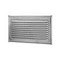 Wetterschutzgitter rechteckig horizontal ohne Fliegengitter - weiss in Aluminium