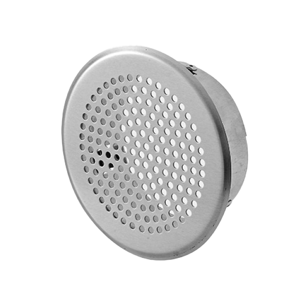 Lochgitter rund mit Stutzen, in Aluminium