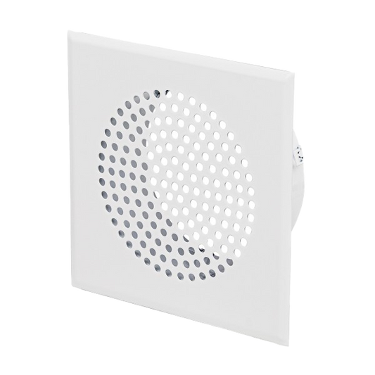 Lochgitter quadtratisch mit Stutzen, in Aluminium, weiss