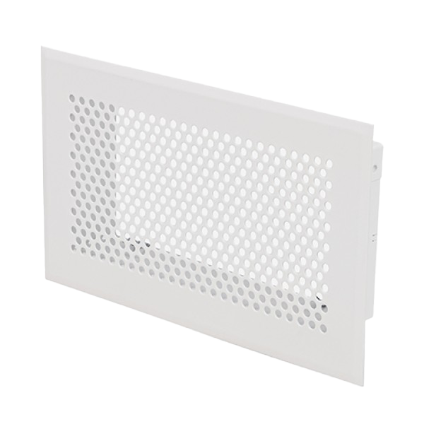 Lochgitter horizontal mit Stutzen, in Aluminium, voreloxiert