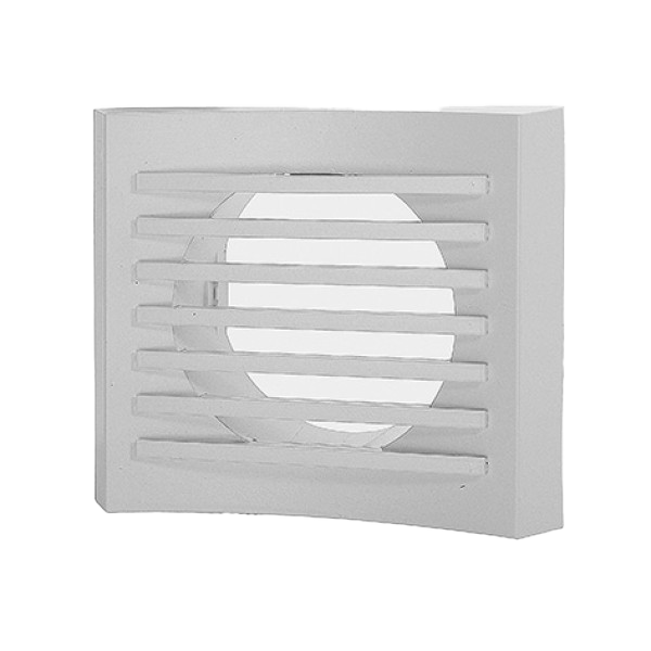 Zu- und Abluftgitter, Aluminium weiss, für Wandeinbau