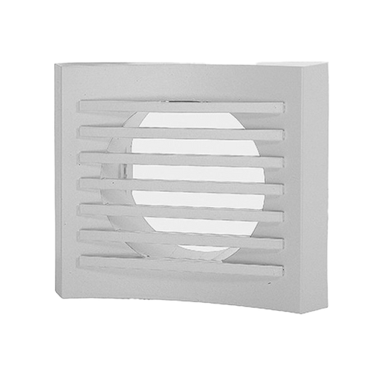 Zu- und Abluftgitter, Aluminium weiss, für Wandeinbau