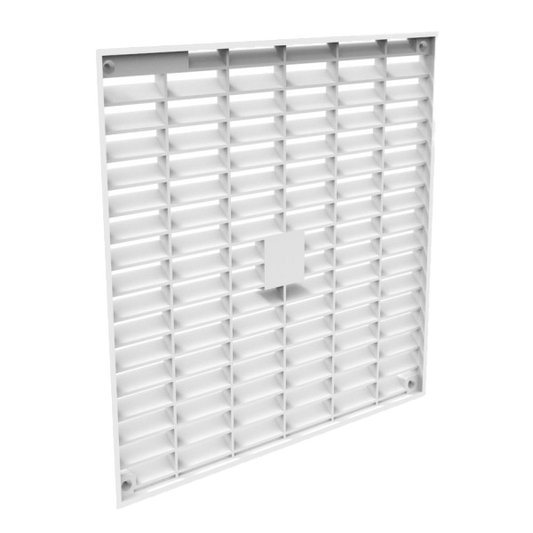 Ventilatorgitter mit Lamellen, Kunststoff, weiss
