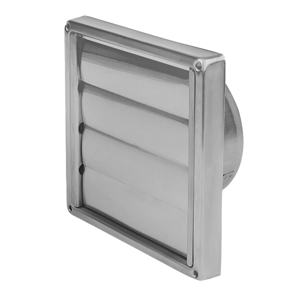 Jalousie mit Stutzen in Inox V2A
