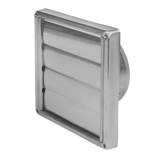 Jalousie mit Stutzen in Inox V2A