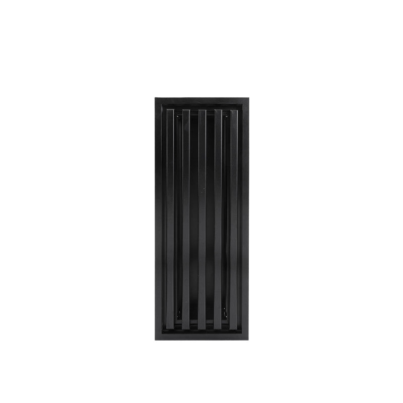 Gitter Kaminverkleidung BLACKLINE 210x550mm schwarz mit Rahmen