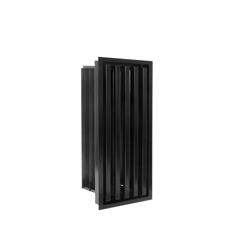 Gitter Kaminverkleidung BLACKLINE 210x550mm schwarz mit Rahmen